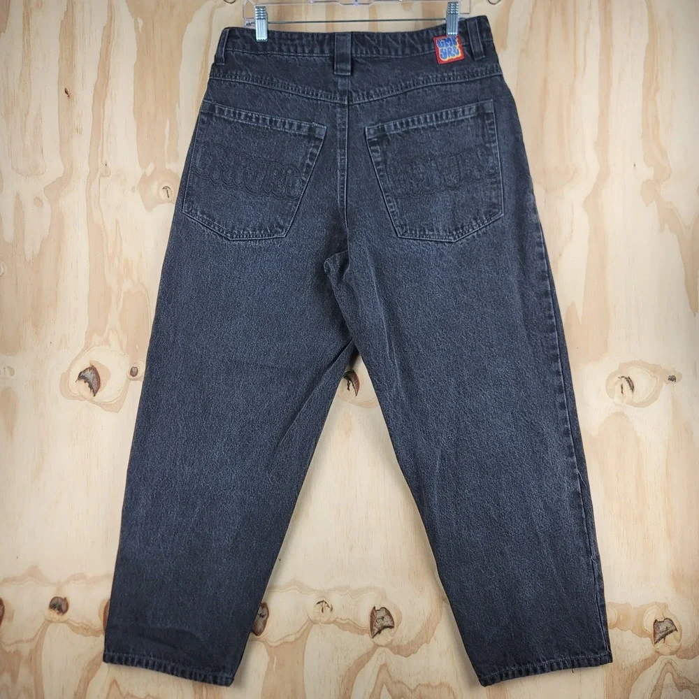 Empyre Loose Fit Jeans Mens 32x28 Black Denim Skater Pants Baggy Y2k Grunge